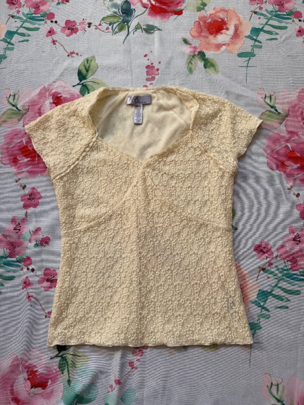 Nine & Co Cream White Sweetheart Top